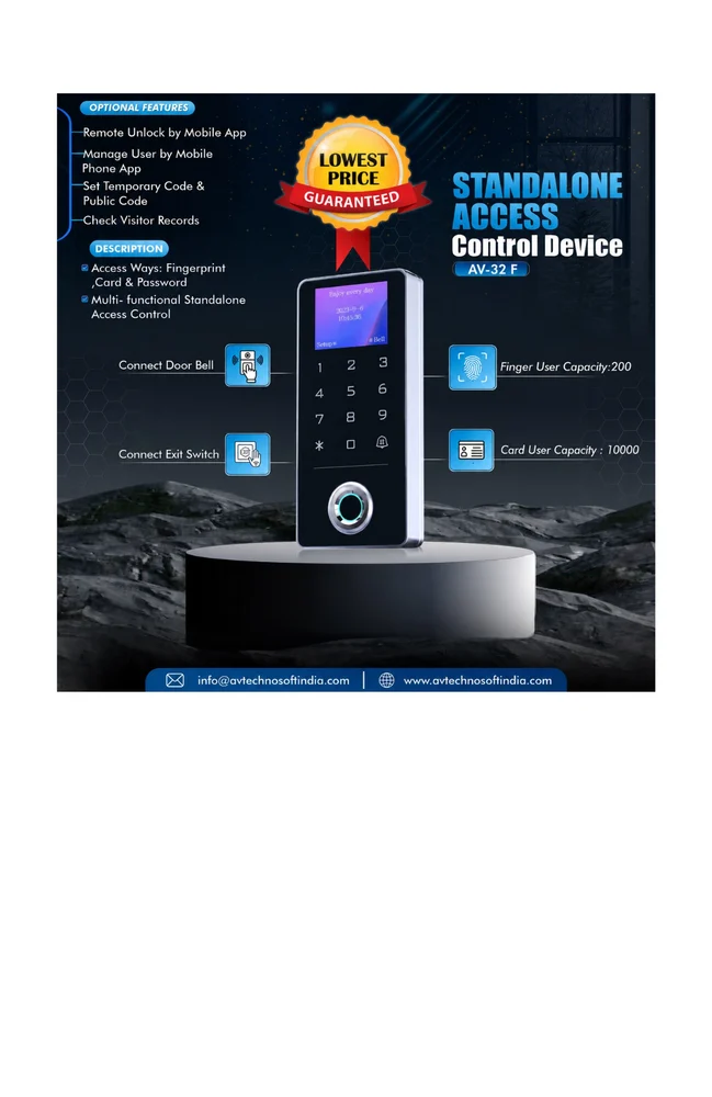AV-32 F standalone fingerprint access control device
